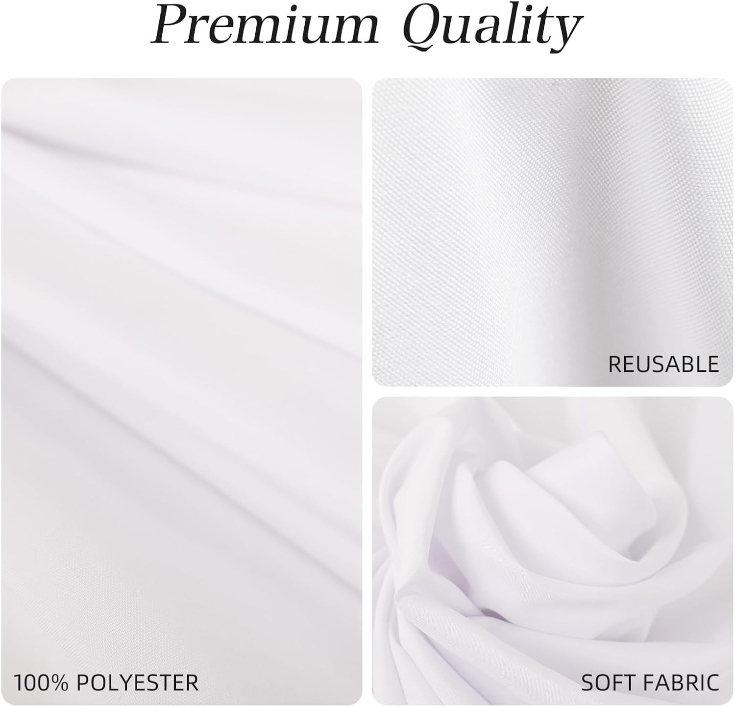 DRESSMAKER folded stack of ten tablecloths illustrating bulk supply for events
