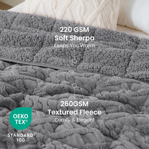 Drewin jacquard texture close-up showing 260GSM reverse and refined tactile detail