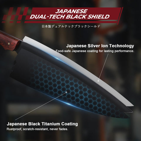 DRGSKL ATS-34 blade close-up showing matte Dual-Tech Black Shield finish and edge precision