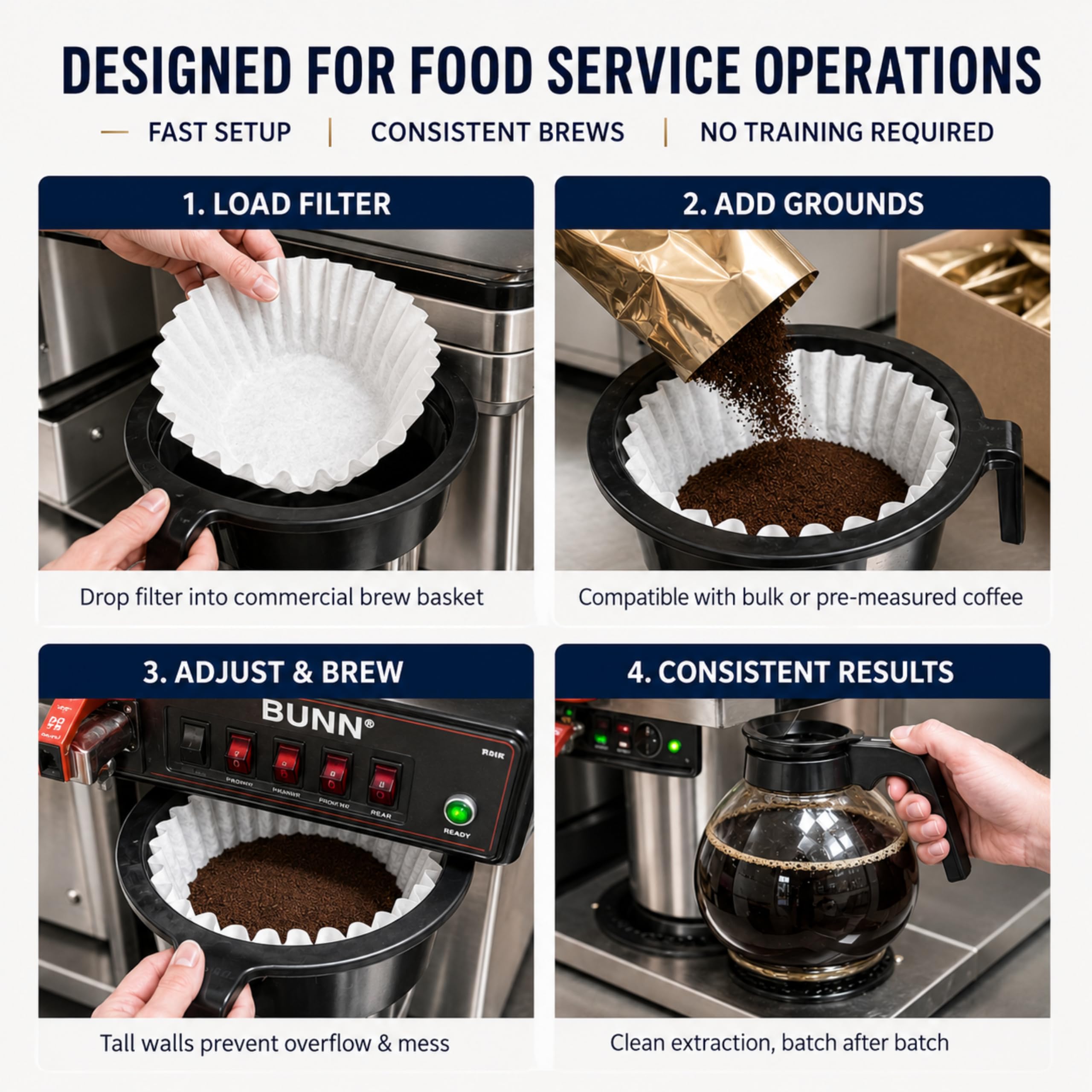 DRINK KATY'S filter placed in an airpot system for efficient service