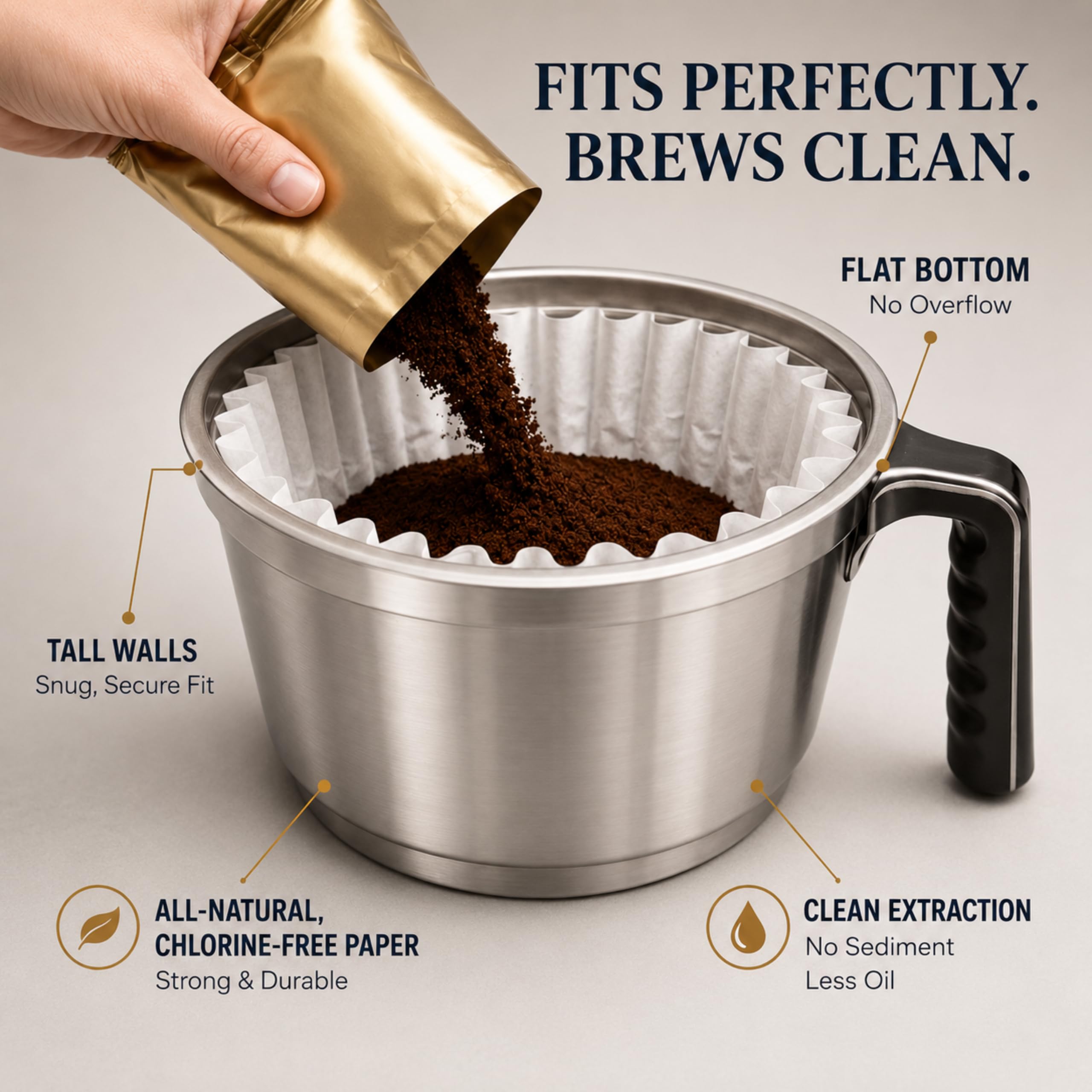 DRINK KATY'S filter beside ruler displaying 12.5 by 4.5 inch size for correct fit