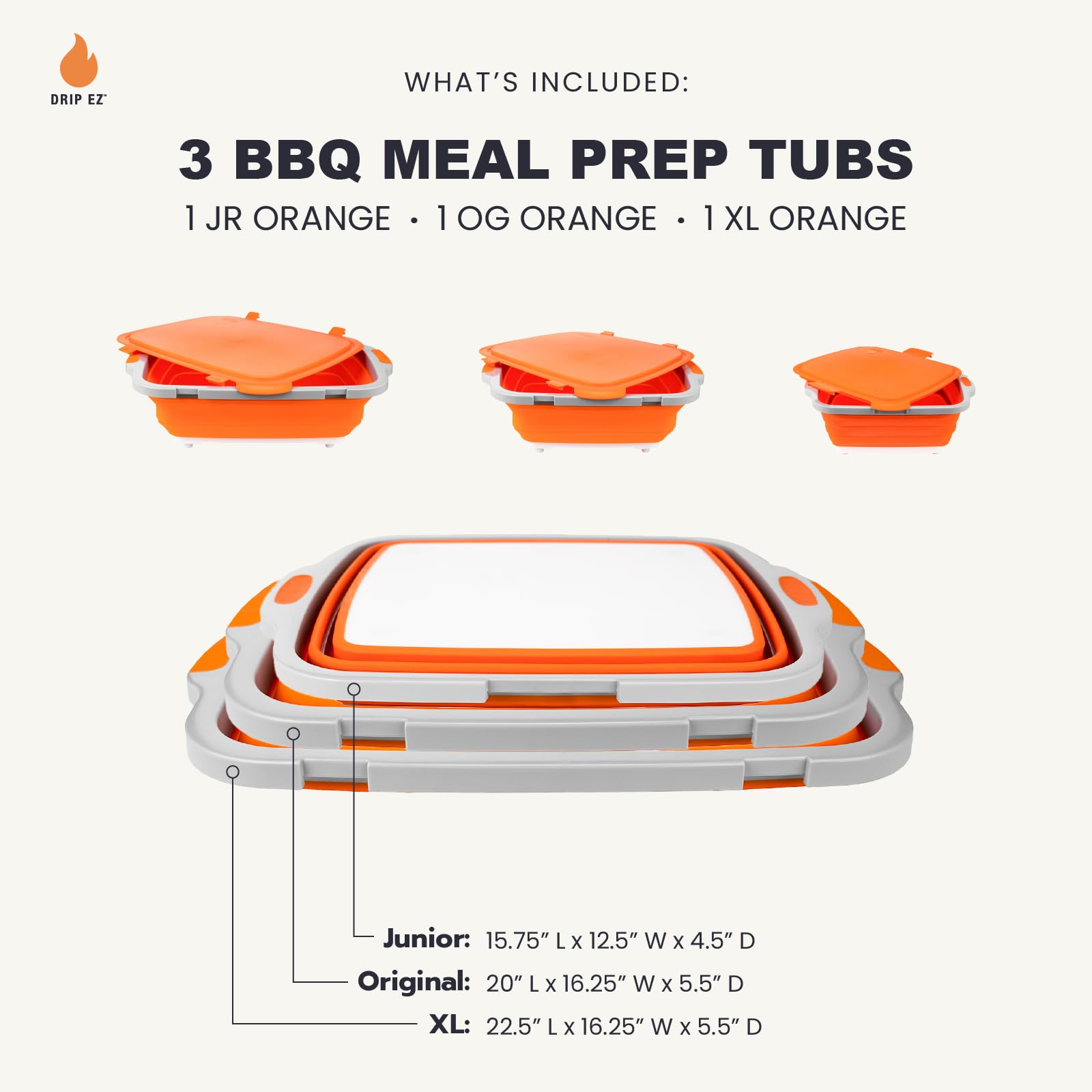 Drip EZ cutting board detail for convenient prep