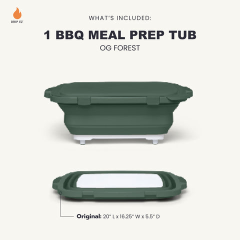 Drip EZ removable cutting board top view for clean chopping surface