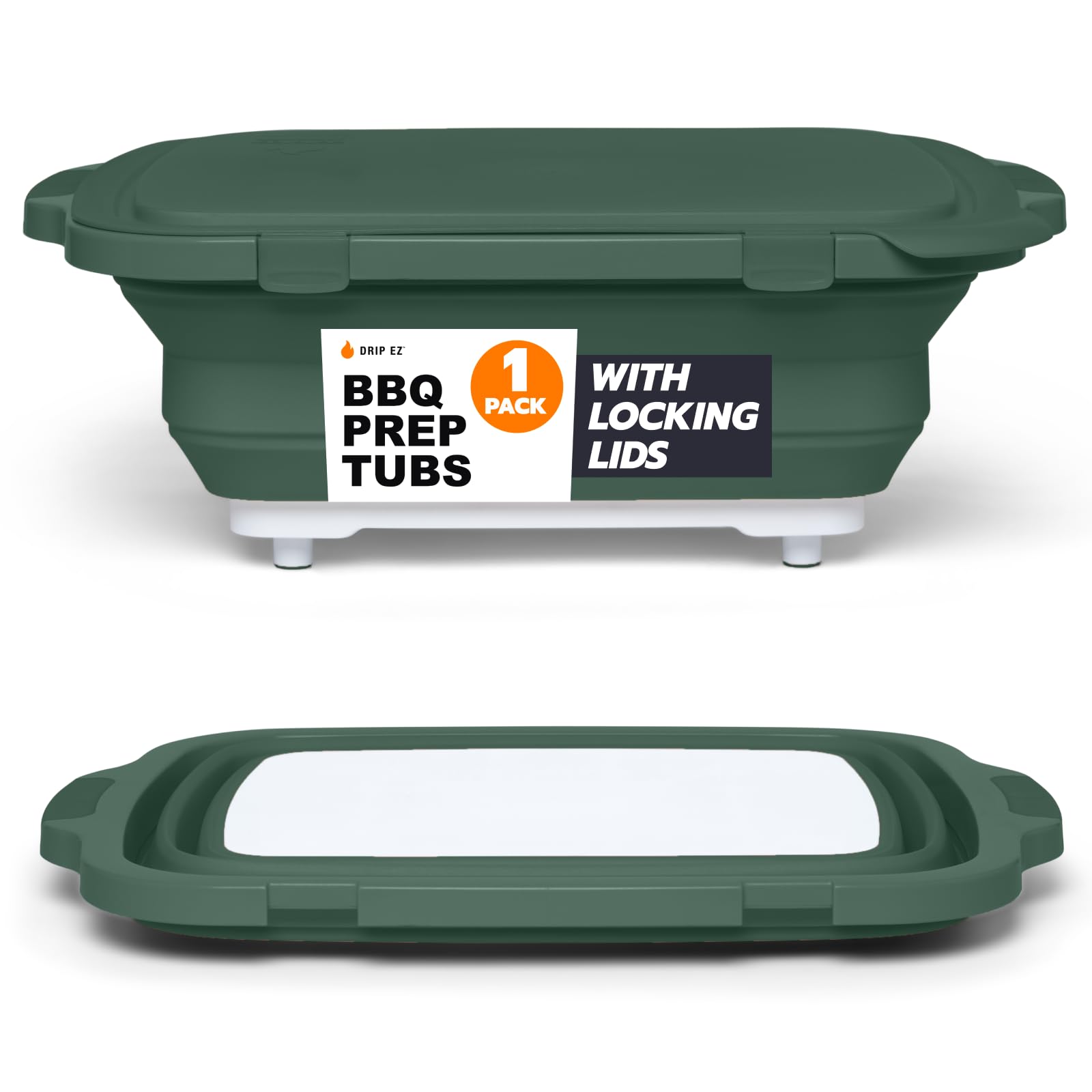 Drip EZ front packaging showing tub and accessories for organized prep