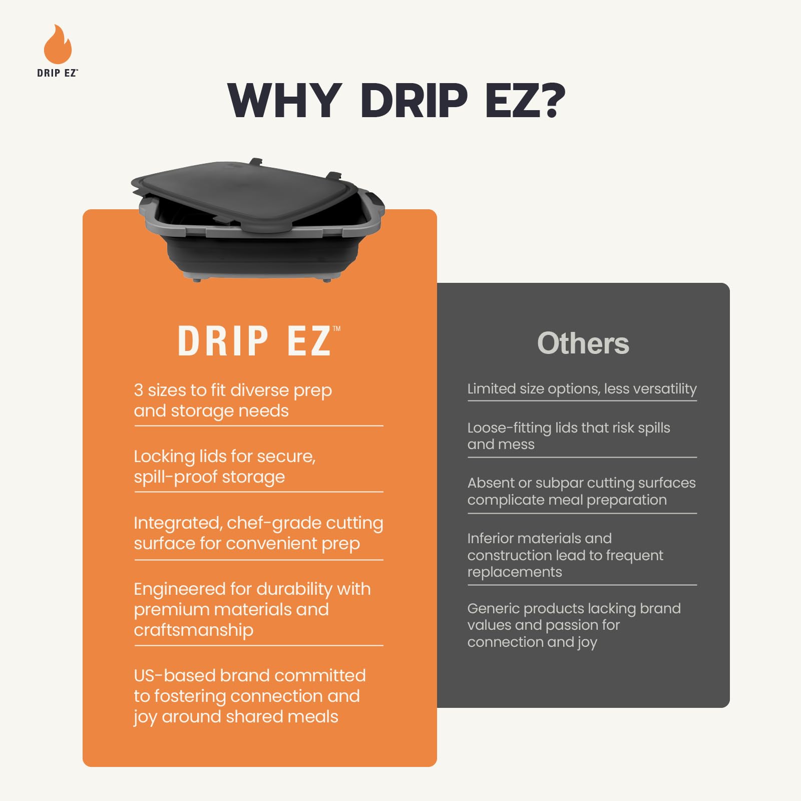 Drip EZ XL tub serving at party for large-batch convenience