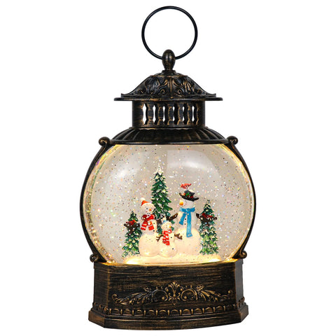 DRomance front view snowman lantern showing festive glow and movement benefit