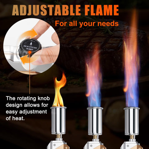 Drookaen AK flame control knob closeup for precise heat adjustment