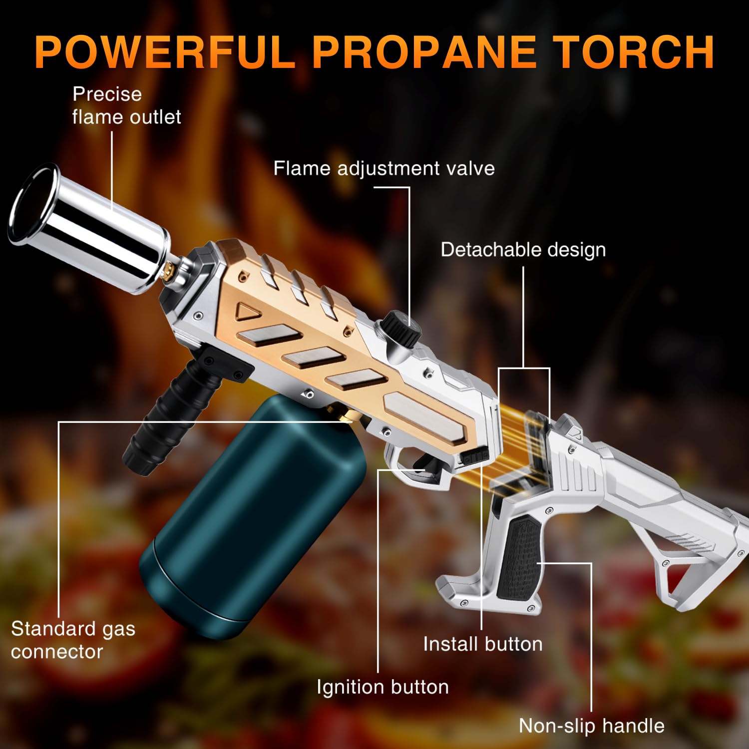 Drookaen AK torch in welding use demonstrating powerful high-heat performance