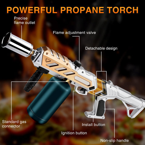 Drookaen AK torch in welding use demonstrating powerful high-heat performance
