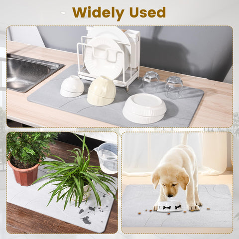 Drvykkn mat under dish rack absorbing drips and protecting counters