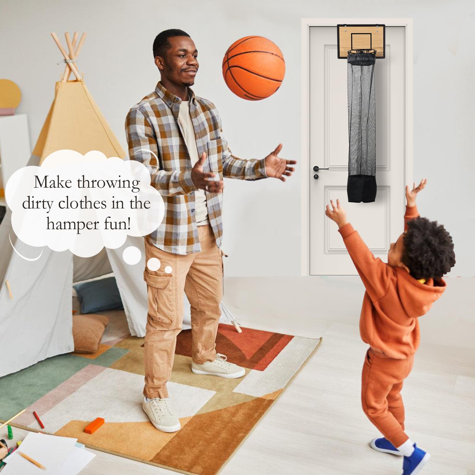 DRXX FEXE hanging on door showing slim profile and easy installation