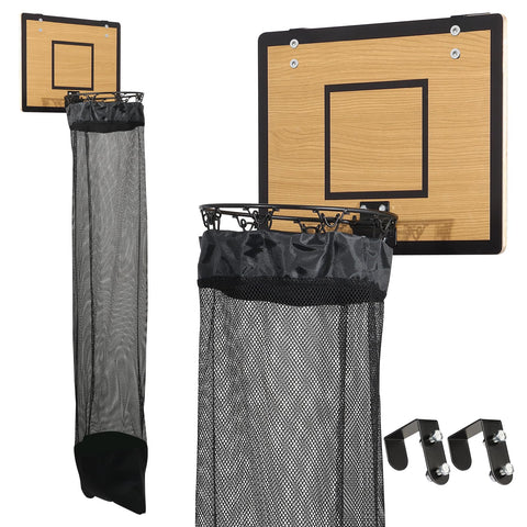 DRXX FEXE front view of over-the-door basketball laundry hamper, saves floor space
