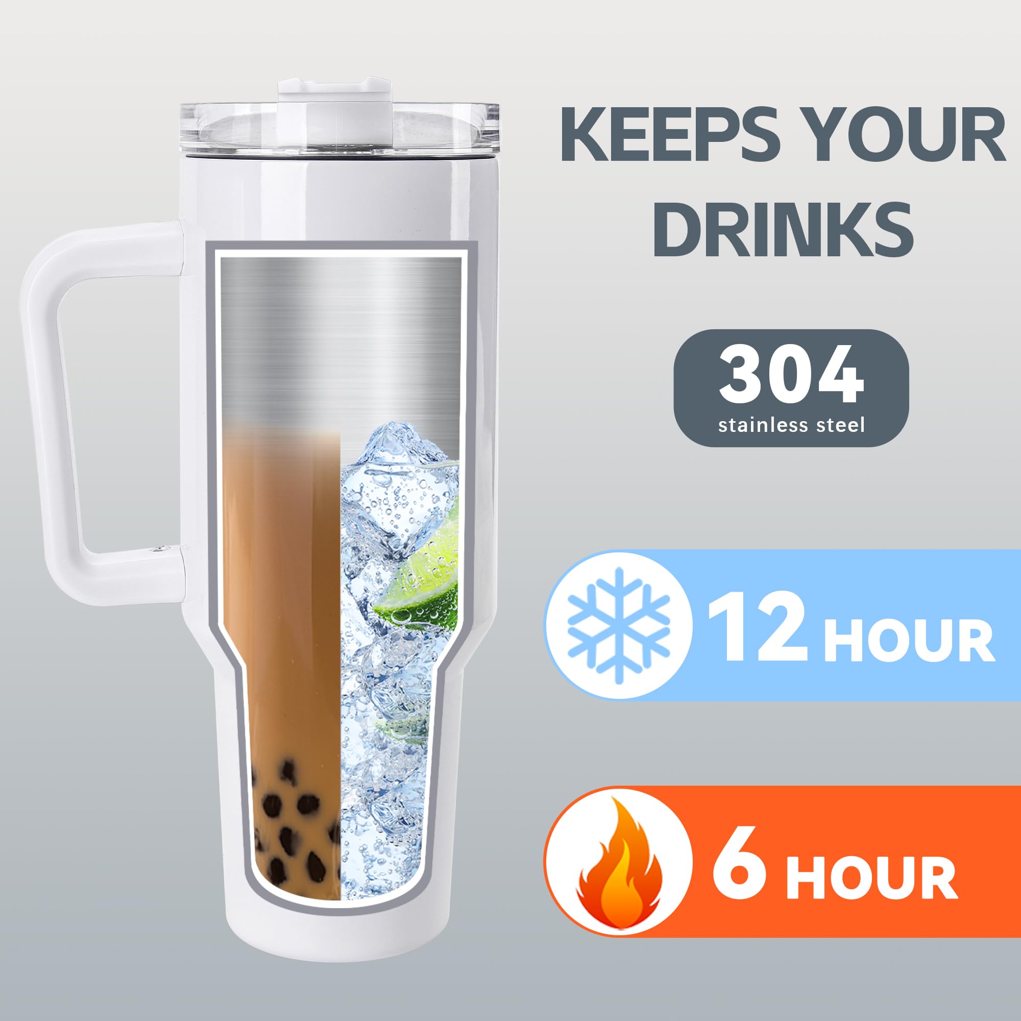 D·S straw inserted through splash lid for convenient on-the-go sipping