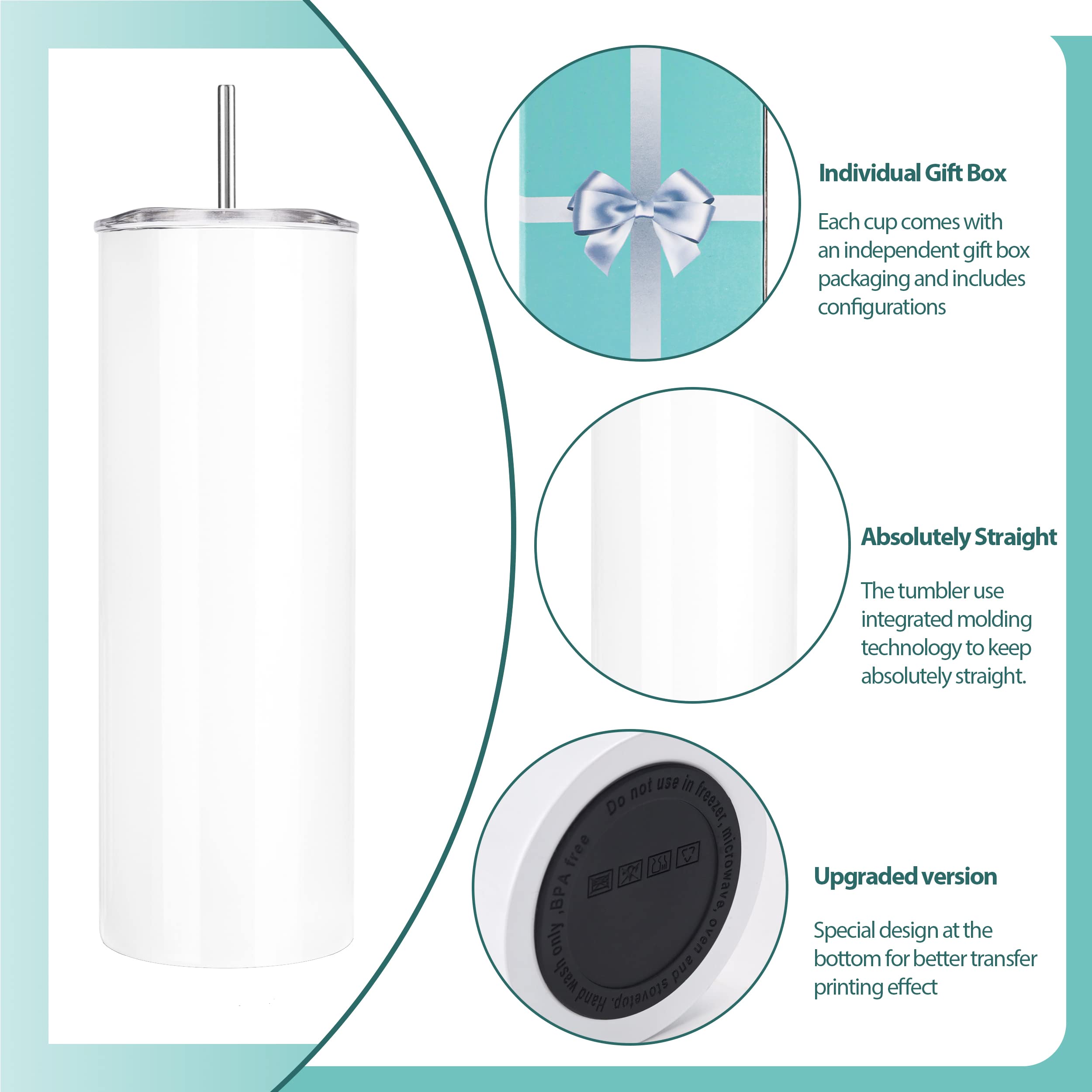 D·S tumbler placed inside tall gift box ready for gifting with accessories neatly arranged