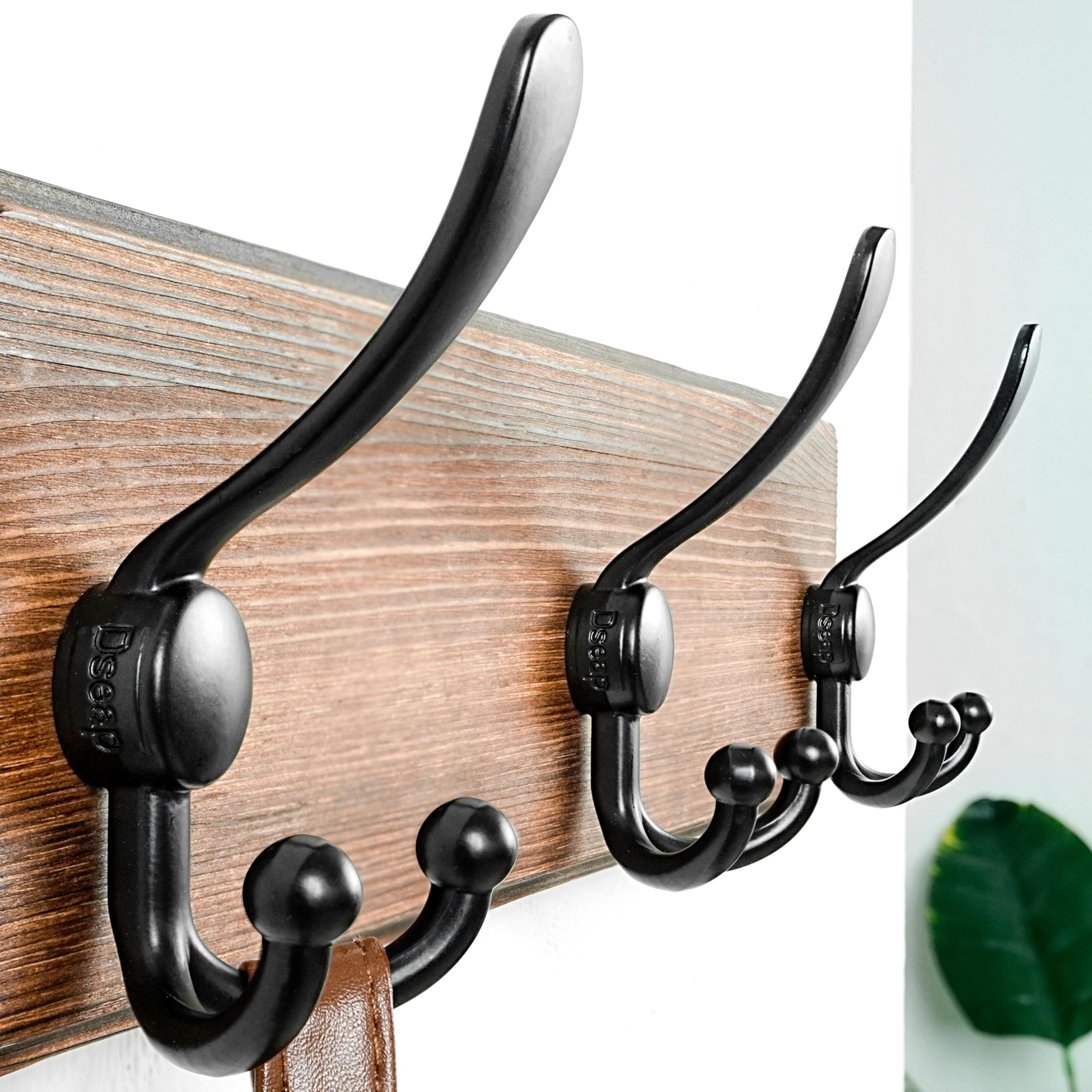Dseap close-up of molded metal tri-hook showing durable hanging strength