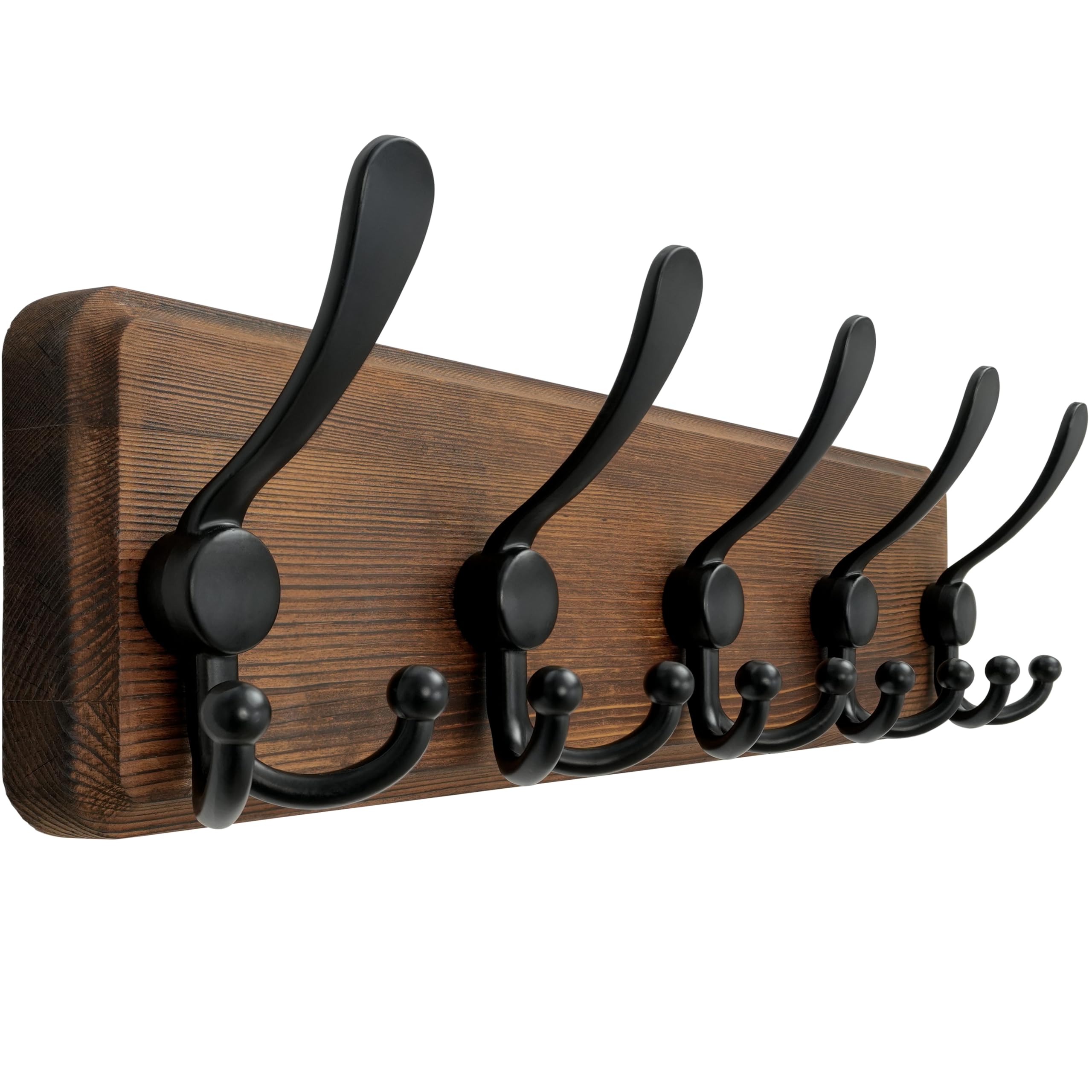 Dseap front view of five tri-hook rack showing organized storage benefit