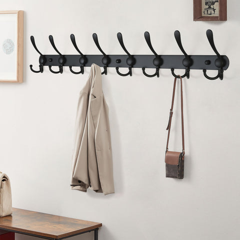 Dseap mounted in an entryway holding coats and bags, keeps family items neatly accessible