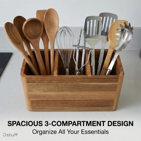 Dstuff utensil holder next to stove showing quick access during cooking