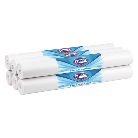 Duck EasyLiner front packaging showing six rolls and dimensions for quick identification and planning