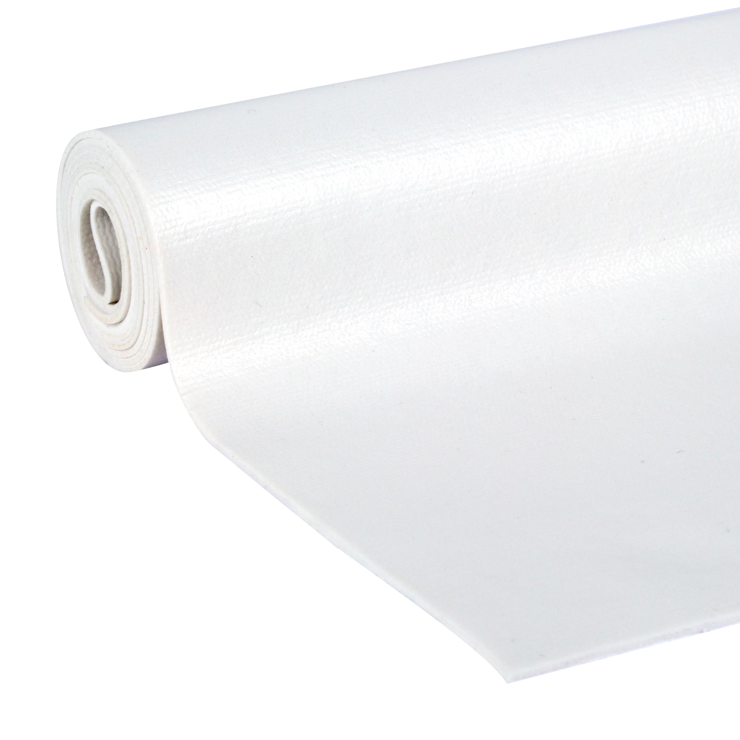 Duck EasyLiner roll unfurled on wire shelf demonstrating solid surface to stop crumbs falling through