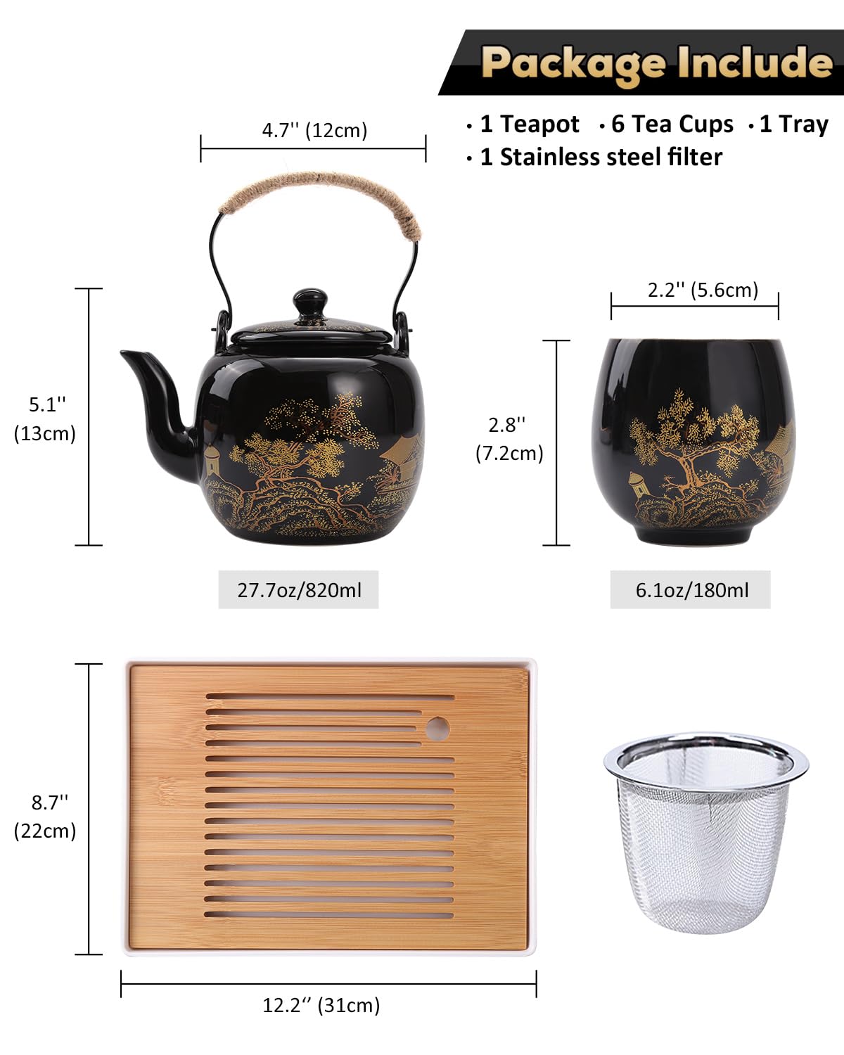 DUJUST teapot hemp-rope handle close-up offering heat protection and secure grip benefit