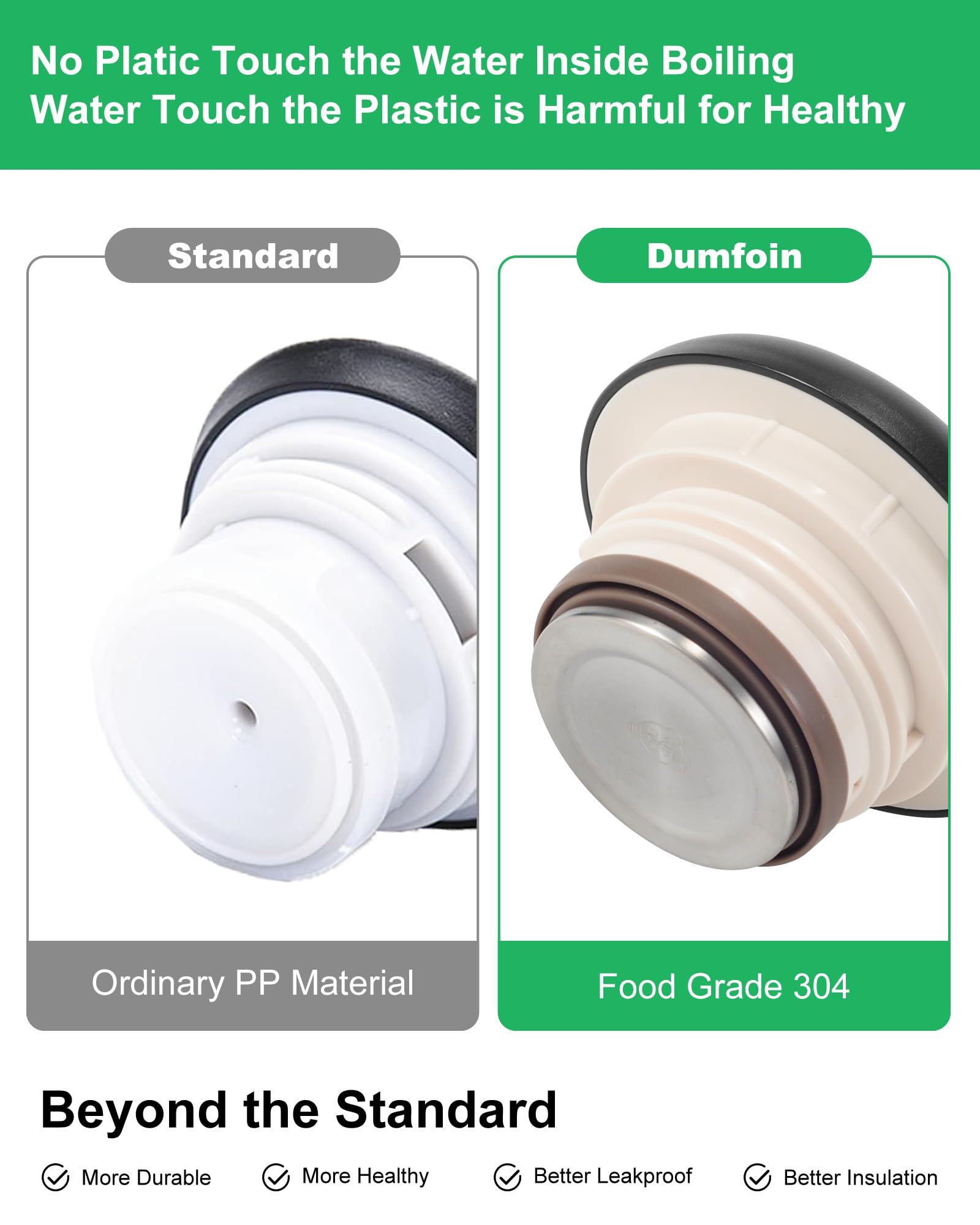 Dumfoin carafe handle detail highlighting hydro-transfer grip for secure pouring