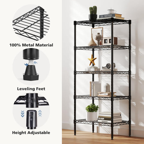 DUMOS adjustable tier detail showing easy height changes for versatile configurations