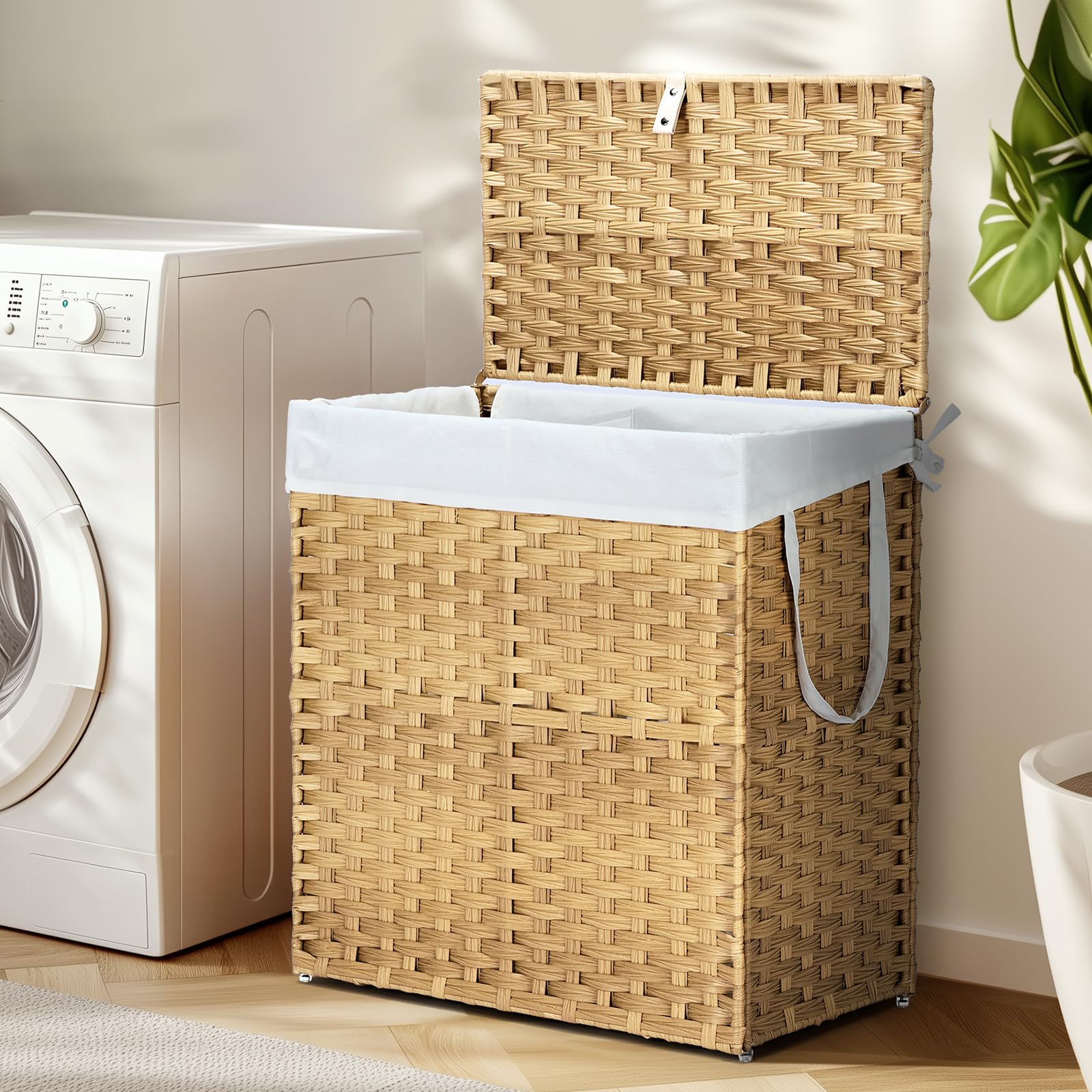 DUMOS close-up of woven rattan texture highlights breathable airflow