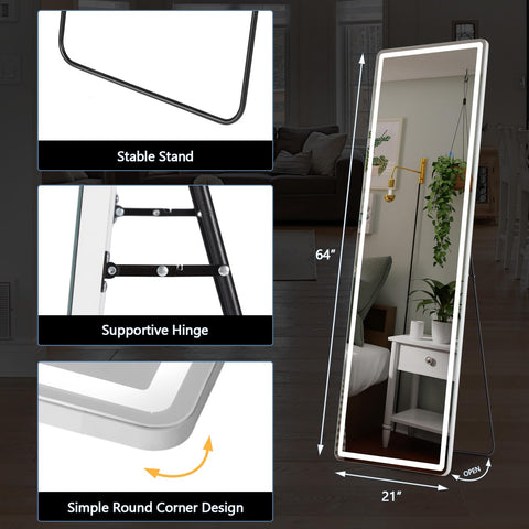 DUMOS shatterproof glass detail illustrating safety and distortion-free reflection benefit