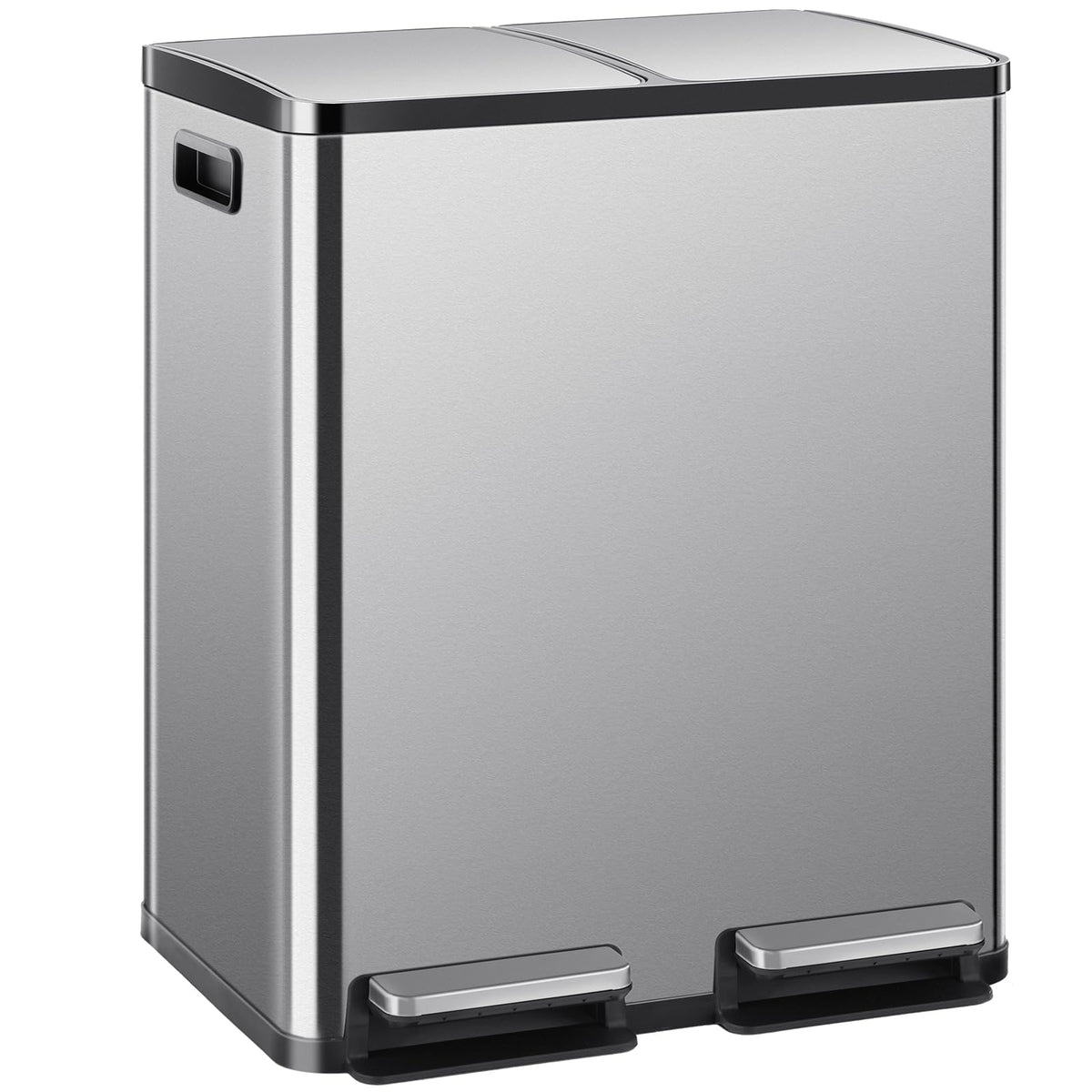 DUMOS front view of dual trash can showing clean modern design and convenience
