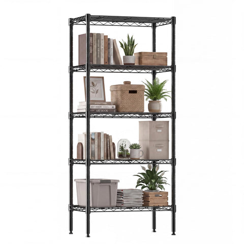 DUMOS lifestyle laundry room setup conveying moisture-resistant shelving and neat organization