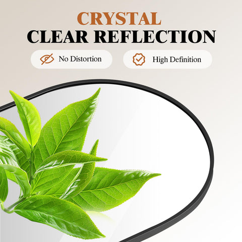 DUMOS nano glass close-up showing clear reflection and safer shatter-resistant benefit