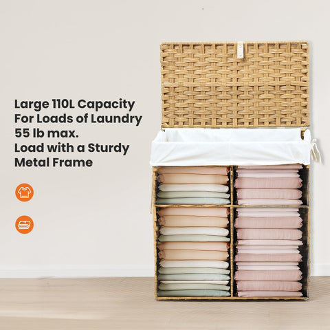 DUMOS open top demonstrates 90L capacity for bulky towels