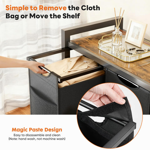 DUMOS top shelf with detergent demonstrating sturdy 55 lb support surface