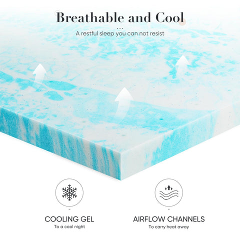 DUMOS close-up of gel-infused foam texture demonstrating cooling benefit