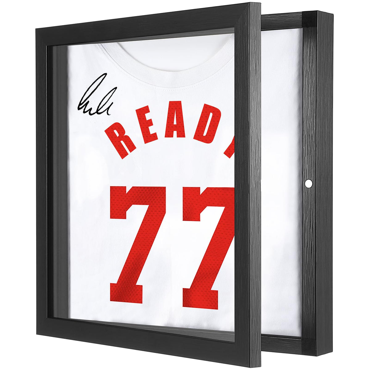 Dunkive front view of black shadow box showing clean display and classic finish