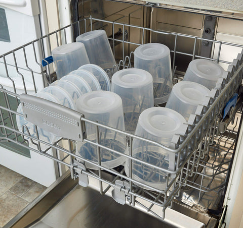 DuraHome stacked nested containers showing compact storage advantage