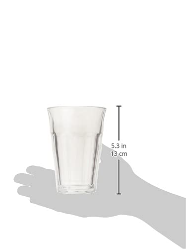 Duralex Picardie glass in kitchen with beverage showing everyday versatility