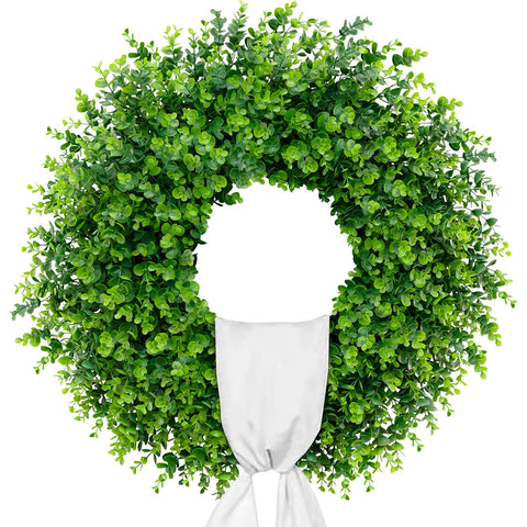Dushle front door wreath enhancing curb appeal