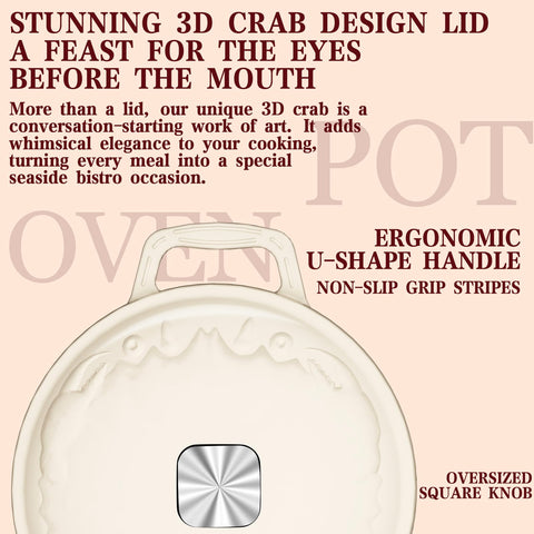 DUTZUN crab lid detail showcasing embossed design and moisture retention