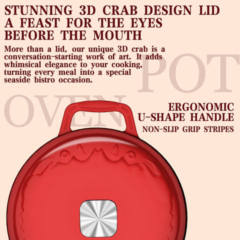 DUTZUN crab lid detail highlighting patented design and visual appeal
