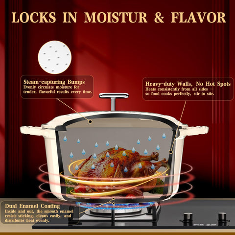 DUTZUN on induction stovetop demonstrating even heating and searing benefit