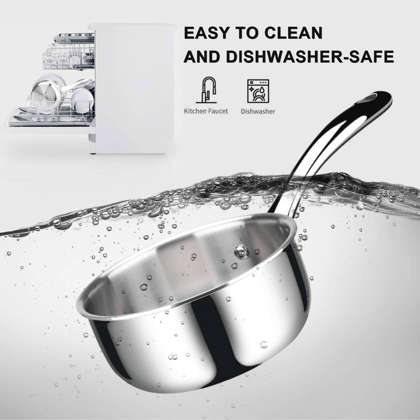 Duxtop next to measuring cup demonstrating 1.6 quart capacity
