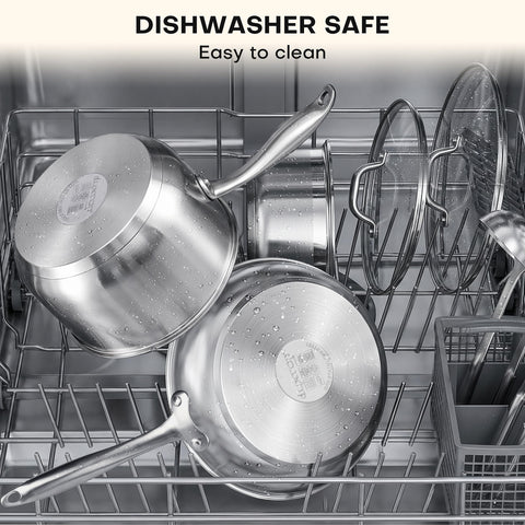 duxtop steam and boiler baskets inside stockpot for easy healthy steaming