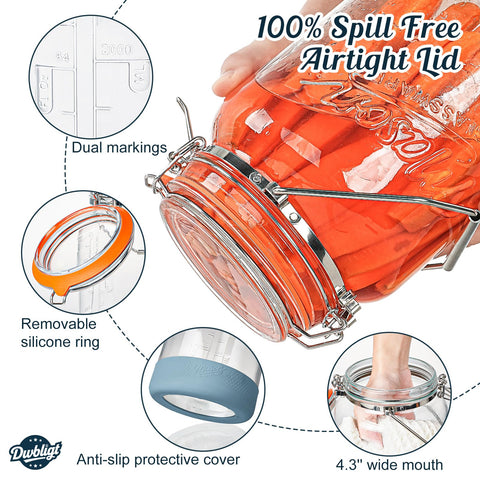Dwbligt hinged lid close-up highlighting silicone seal for freshness