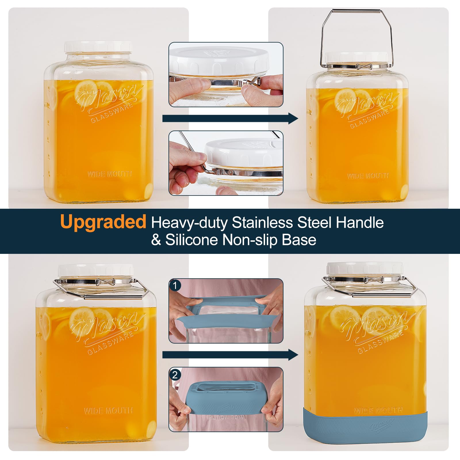 Dwbligt jars arranged in kitchen pantry showing organized bulk storage benefit
