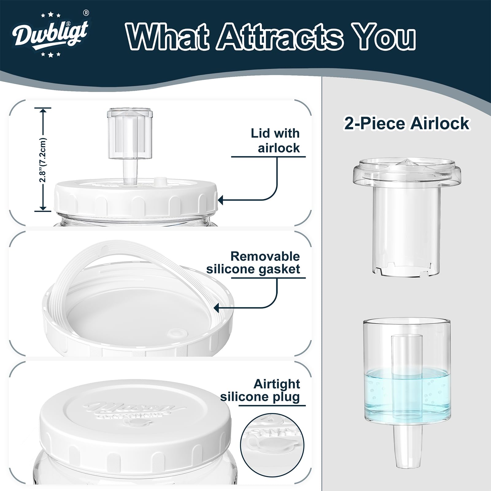 Dwbligt side view showing clear ml and fl.oz measurement markings for accurate recipes