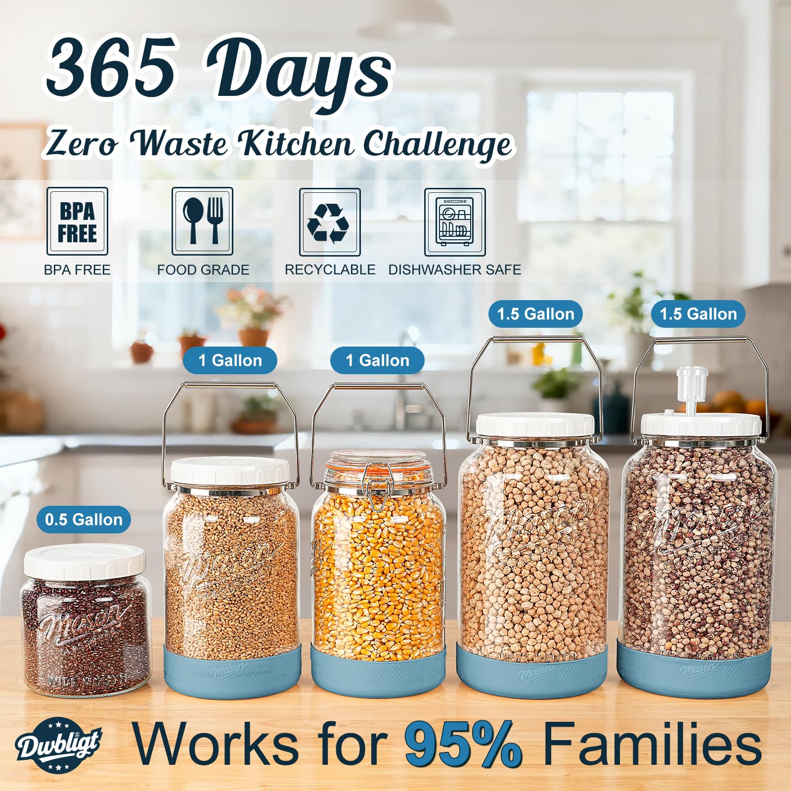 Dwbligt jar next to hand showing scale and easy handling benefit