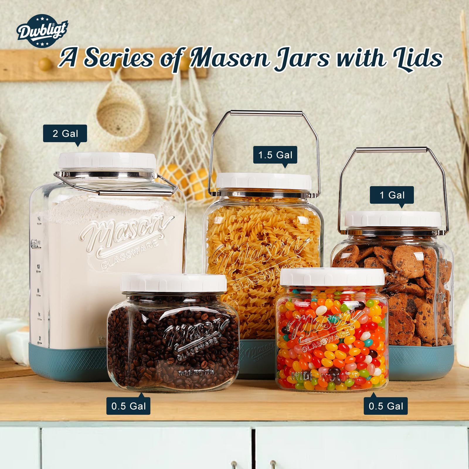 Dwbligt size comparison with common objects illustrating true 2 gallon scale