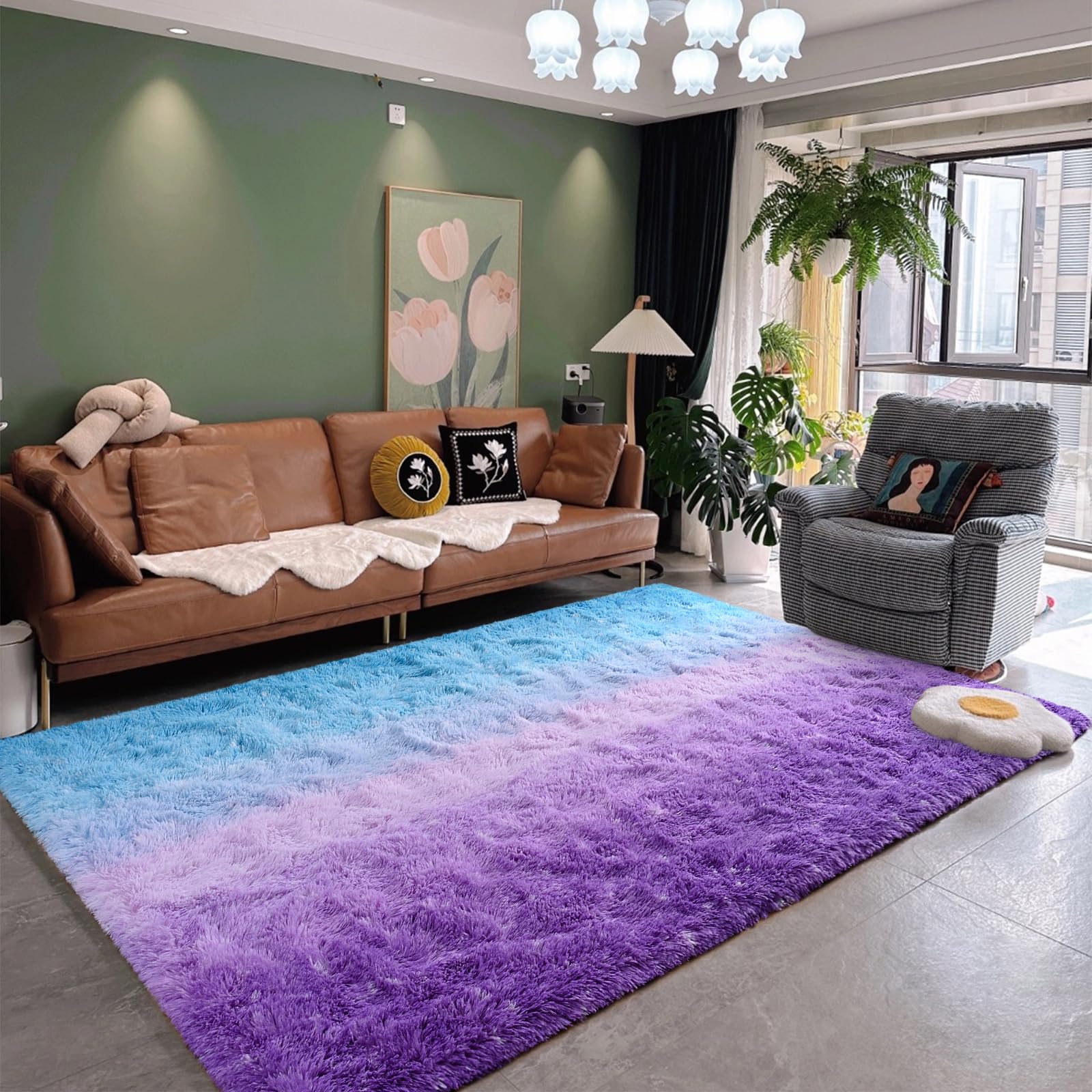 DweIke rug in playroom reducing hard-floor impact for kids